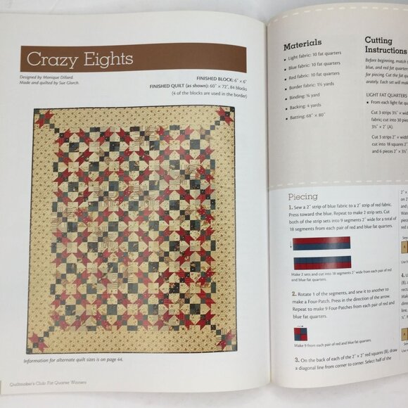 The Quiltmaker's Club Fat Quarter Winners Quilt Book Monique Dillard 11 Patterns - Picture 6 of 11